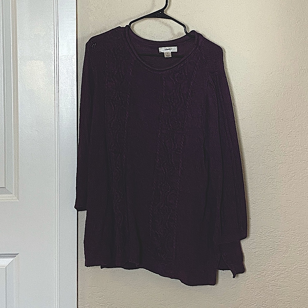 Purple knit sweater long. Used